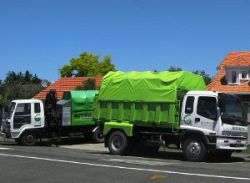 Greenscene trucks at work